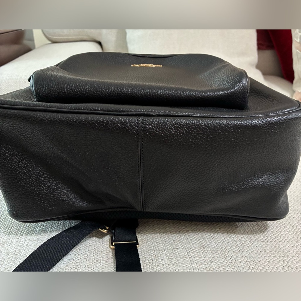 Coach EUC Black Leather Court Backpack with Gold Accents - Picture 9 of 16